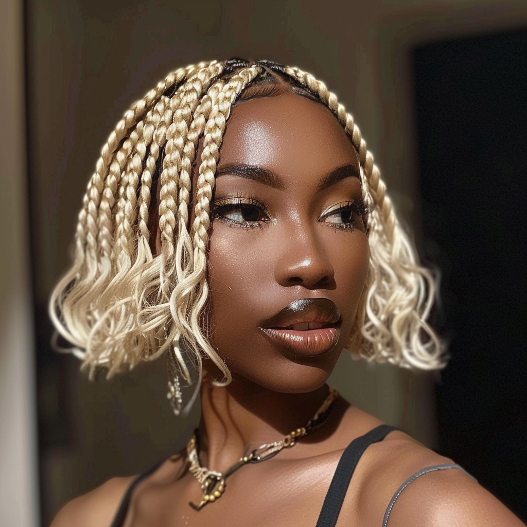 french curl braiding afro natural hair